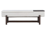 TREXM Farmhouse Upholstered Storage Bench with Hidden Compartment, Modern Entryway Bench for Living N715P308014P