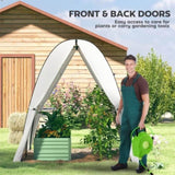 Greenhouse with 2 Doors 6' x 6' x 6.6', White 12112593