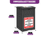 31 Gallon Waterproof Package Delivery Box, Resin Outdoor Parcel Drop Box with Removable Storage Bag 79256893