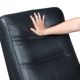 1pc Swivel Gliding Recliner Faux Leather Upholstered Solid Rubberwood Arms Luxurious Living Room B011P329243