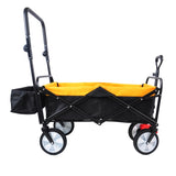 ZUN folding wagon Collapsible Outdoor Utility Wagon, Heavy Duty Folding Garden Portable Hand Cart, Drink W22747804