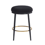 ZUN 24.75'' Modern Counter Stools Set of 2,Black Counter Stools with iron Frame,Sponge N780P189729B