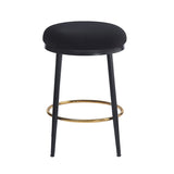 ZUN 24.75'' Modern Counter Stools Set of 2,Black Counter Stools with iron Frame,Sponge N780P189729B