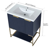 30 Inch Freestanding Bathroom Vanity With Resin Basin,30x18 W999127125