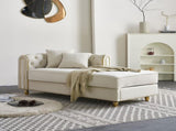 66.9''W Velvet Chaise Lounge,Luxury Modern Chaise Furniture,Tufted Back with 2pcs toss pillows for W579P224630