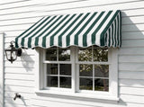 4' Window Door Awning Sun Shade Canopy Outdoor Patio Cover, Green & White Stripes 16287034