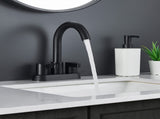 Bathroom Faucet 2 Handle Centerset Sink Faucet with Pop Up Drain Assembly, 4 Inches 02408026