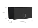 Black Wengue 2-Door Rectangle Wall Cabinet B06280347