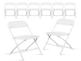 6pcs Injection Molding Classic Garden Plastic Folding Chair White 79236463