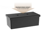 Large Foldable Storage Bench Ottoman Tufted Faux Leather Organizer 50836294