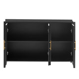 Featured Three-door Storage Cabinet with Metal Handles, Suitable for Corridors, Entrances, Living WF308089AAB