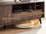 59" Rustic TV Stand for 65-inch TVs, Media Console with Cabinet, Drawer & 3 Open Shelves 51590607