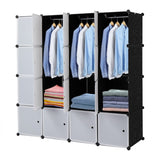 16 Cube Organizer Stackable Plastic Cube Storage Shelves Design Multifunctional Modular Closet 12112810