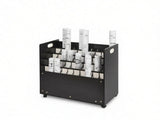 50 Slots Mobile Blueprint Storage Rack, Wooden Roll File Organizer Cart for Construction Plans, Maps 08408771