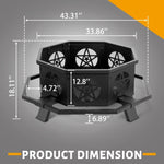 ZUN 43-inch outdoor fire pit 85566616