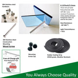 DA5934W Series Door Window Awning Canopy Made of 0.137 Inch Thick Crystal Solid Polycarbonate Sheet W2205P180066