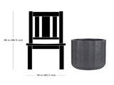 16 inch Resin Planter Black With Modern Design for Indoor Outdoor Plant 18944842