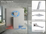 Male NPT Brushed Nickel Shower System, 12 Inch Shower Fixtures Rain Shower Head with Handheld Shower 73680087