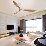 ZUN 60 Inch Indoor Modern Ceiling Fan With 3 Color Dimmable 6 Speed Remote Control 3 Solid Wood Blade W934P145959