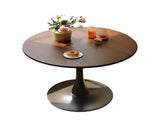 (Walnut Color) Table, 31.5'' Modern Dining Table, Dining Table,MDF Top and Steel Base Tulip W2641P381821