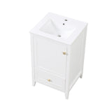 20" Bathroom Vanity with Sink, Bathroom Cabinet with Soft Closing Door, Storage Rack and A Drawer, 95881183