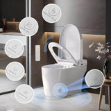 Smart Toilet Smart Bidet Toilet with Remote Control and Auto Open/Close Pump-assisted Flush Foot W1217P299517