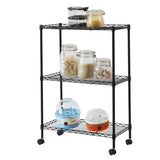 ZUN Chrome 3-Tier Shelving All-Purpose Utility Cart 43951532