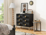 ZUN 3 Drawer Storage Cabinet,3 Drawer Modern Dresser,Chest of Drawers With Decorative Embossed Pattern W2232P164997