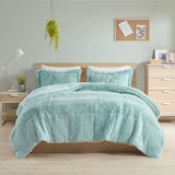 Full/Queen Shaggy Long Fur Comforter Mini Set B03595950