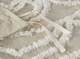 King/Cal King 3 piece Tufted Cotton duvet cover set B03597350