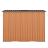 ZUN 4.2 x 9.1 Ft Outdoor Storage Shed, Metal Tool Shed with Lockable Doors Vents, Utility Garden Shed W2181P156875