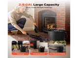 Ash Bucket Set with Lid, Shovel, Broom, and Gloves, Metal Charcoal Container for Fireplace and Fire 76928282