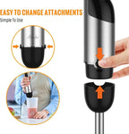 ZUN Immersion Blender Handheld by MOOKA, 1100W 5-in-1 Multi-Purpose Hand 12-Speed Stick 37714578