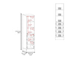 Linen Cabinet 68" H, Three Shelves, Four Drawers and Metal handles B097P296830
