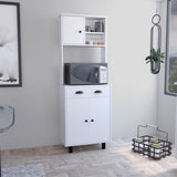 Salem Kitchen Pantry with 2 Cabinets, 2 Open Shelves, and Drawer B200P173182