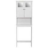 Double Doors Bathroom Cabinet White 03305955