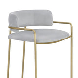 Grey and Gold Low Back Stool B062P153514