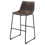 ZUN Brown and Black Armless Bar Stool B062P153515