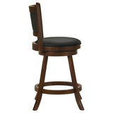 Chestnut and Black Wooden Swivel Stool B062P153512
