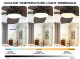 32 Inch LowProfile Flush Mount Fan with LED Light, Remote Control, 5Blade Reversible W3816P585861