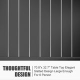 Aluminum Patio Extendable Dining Table 35"- 71", Adjustable Indoor Outdoor Patio Dining Table with W1859P170152