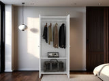 Armoire 66.9" H, 2 Doors, 2 Shelves, White - Bedroom B097P395870