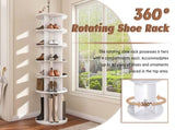 Rotating Shoe Rack Tower, 6-Tier Spinning Shoe Rack, Free Standing 360&deg Revolving Shoe Organizer, W2699P270163