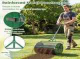 24" Lawn Topdressing Spreader with 0.75"0.5" Mesh, Compost Spreader for Soil Sand Fertilizer Green 06934196