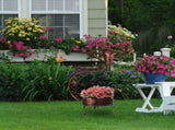 36 inch Bird Baths for Outdoors, Vintage Metal Garden Bird Bath with Solar Lamp and Flower Planter 98260566