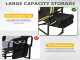 46.46" x 20.87" x 33.46" Folding Camping Chair with Side Table & Insulated Cooler Bag, Spray-Coated 53355141