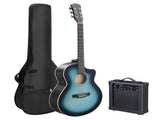 KMA102 41In Basswood Panel Matte Edging Folk Guitar with 15W Amplifier Bag Tuner 30194846