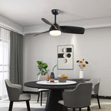 ZUN 42 Inch Indoor ABS Ceiling Fan With 6 Speed Remote Control Dimmable Reversible DC Motor With Light W882140935