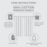 Cotton Printed Curtain Panel with Chenille Stripe and Lining 50x108" B035P294215