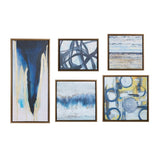 Abstract 5-piece Gallery Framed Canvas Wall Art Set B03598825
